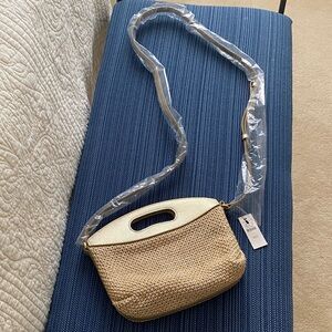 Elegant Cream and Gold Women's Handbag